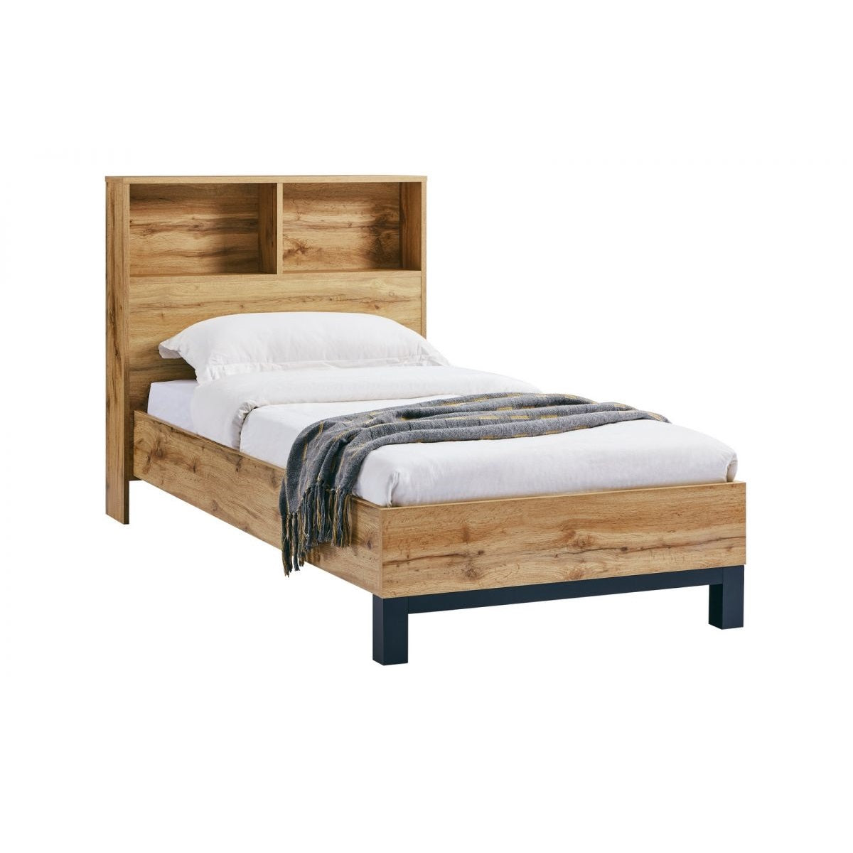 Bed with Bookcase Headboard