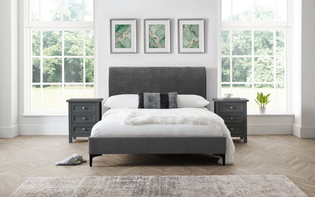 Quilted Velvet Bed