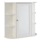 Portland Seven Shelf Mirrored Door Bathroom Cabinet