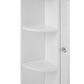 Portland Seven Shelf Mirrored Door Bathroom Cabinet