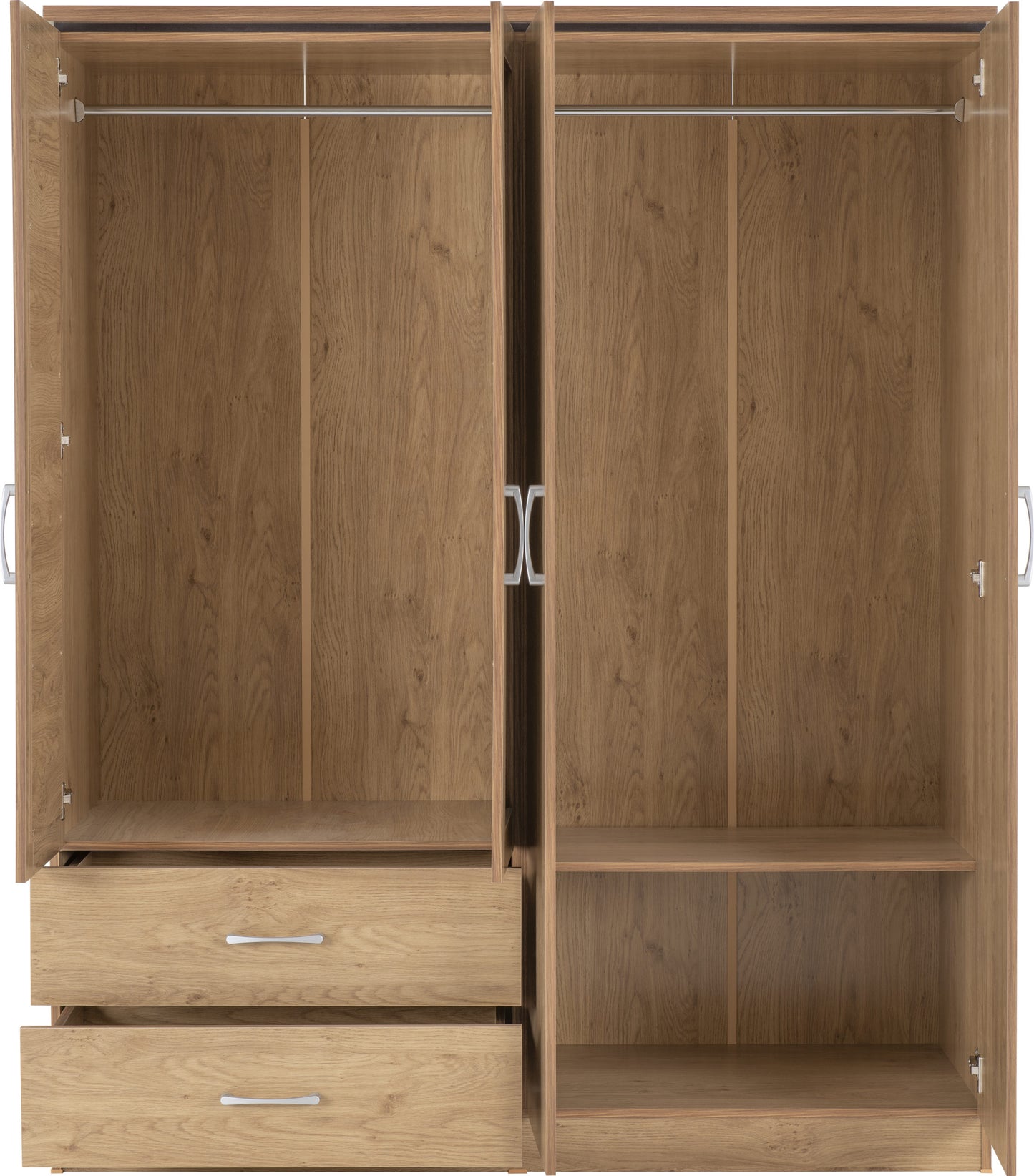 Charles 4 Door 2 Drawer Mirrored Wardrobe