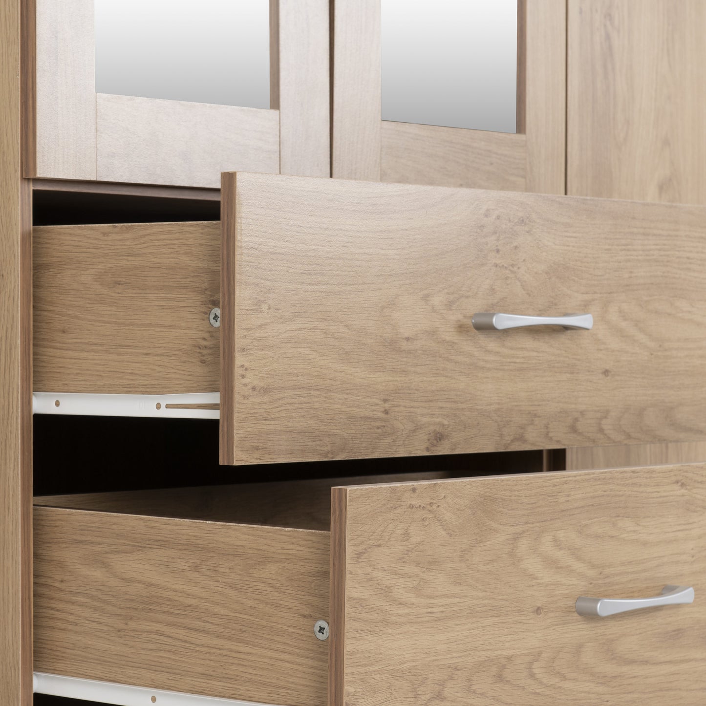 Charles 4 Door 2 Drawer Mirrored Wardrobe