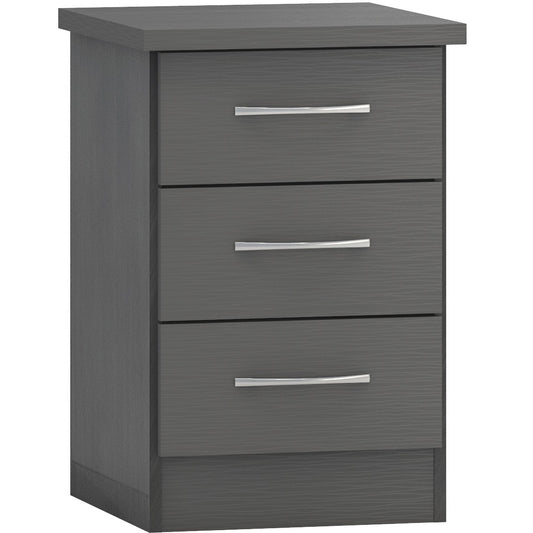 Nevada 3 Drawer Bedside Chest