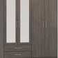 Nevada 4 Door 2 Drawer Wardrobe