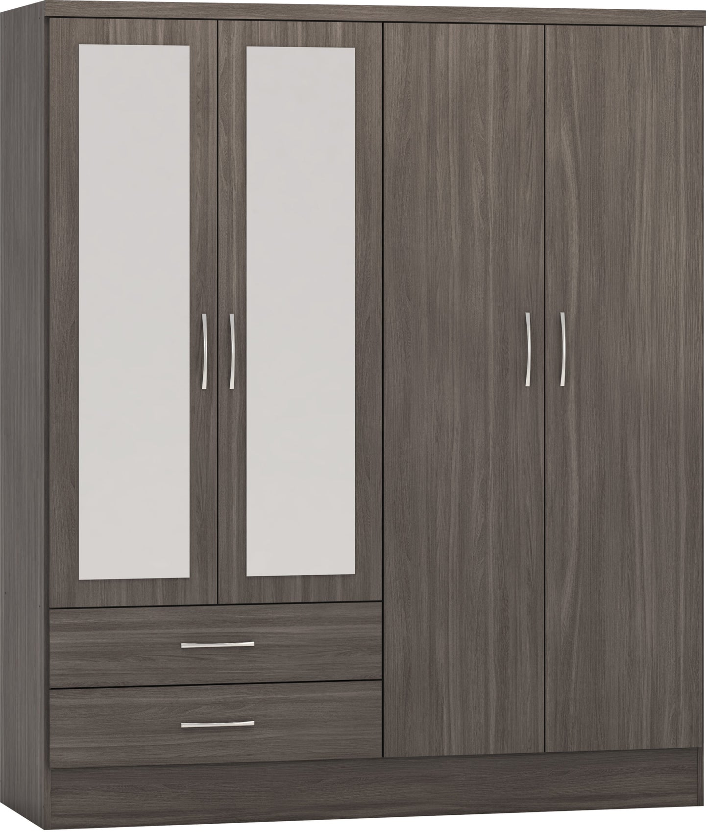 Nevada 4 Door 2 Drawer Wardrobe