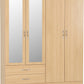 Nevada 4 Door 2 Drawer Wardrobe