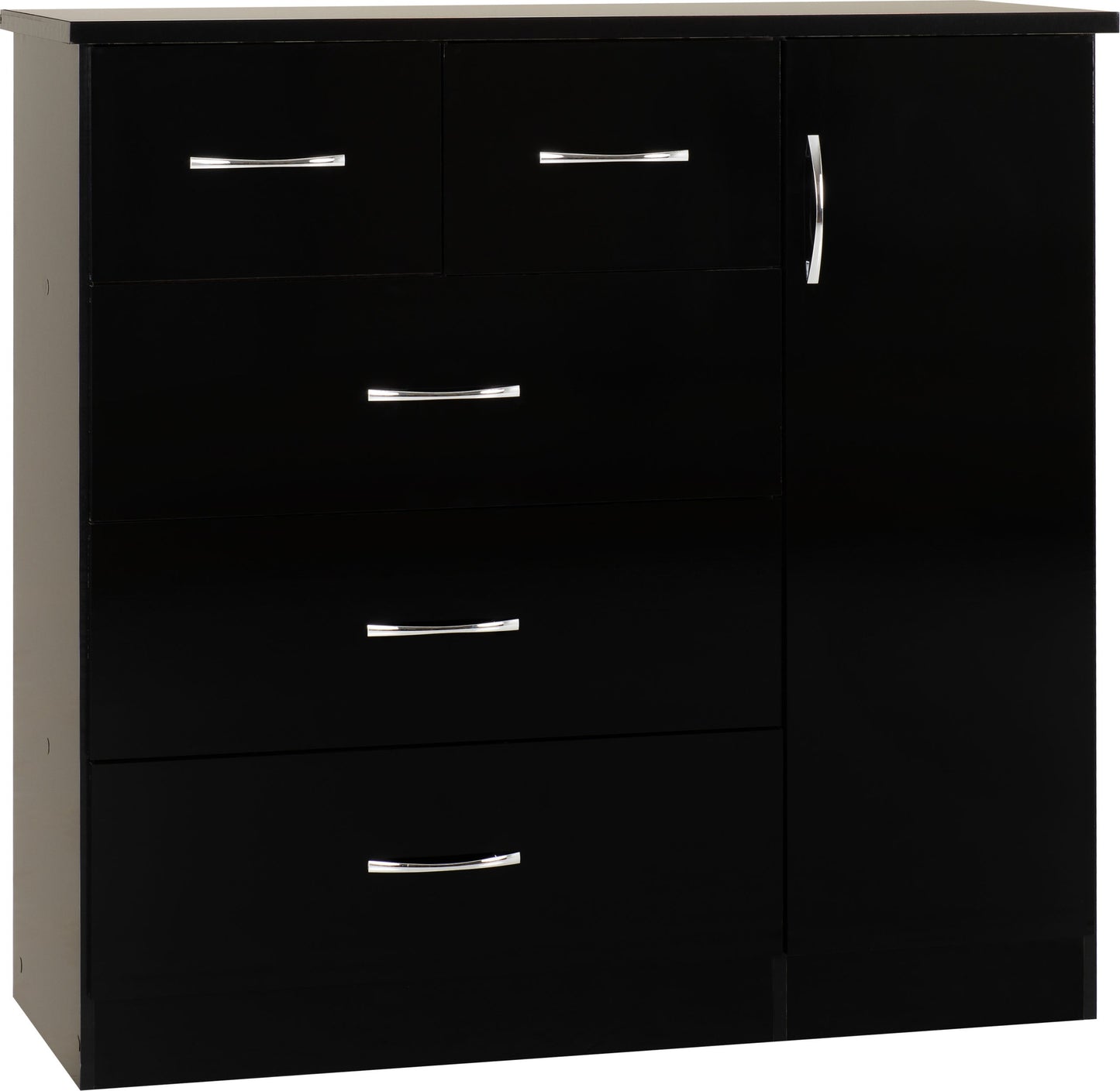 Nevada 5 Drawer Low Wardrobe