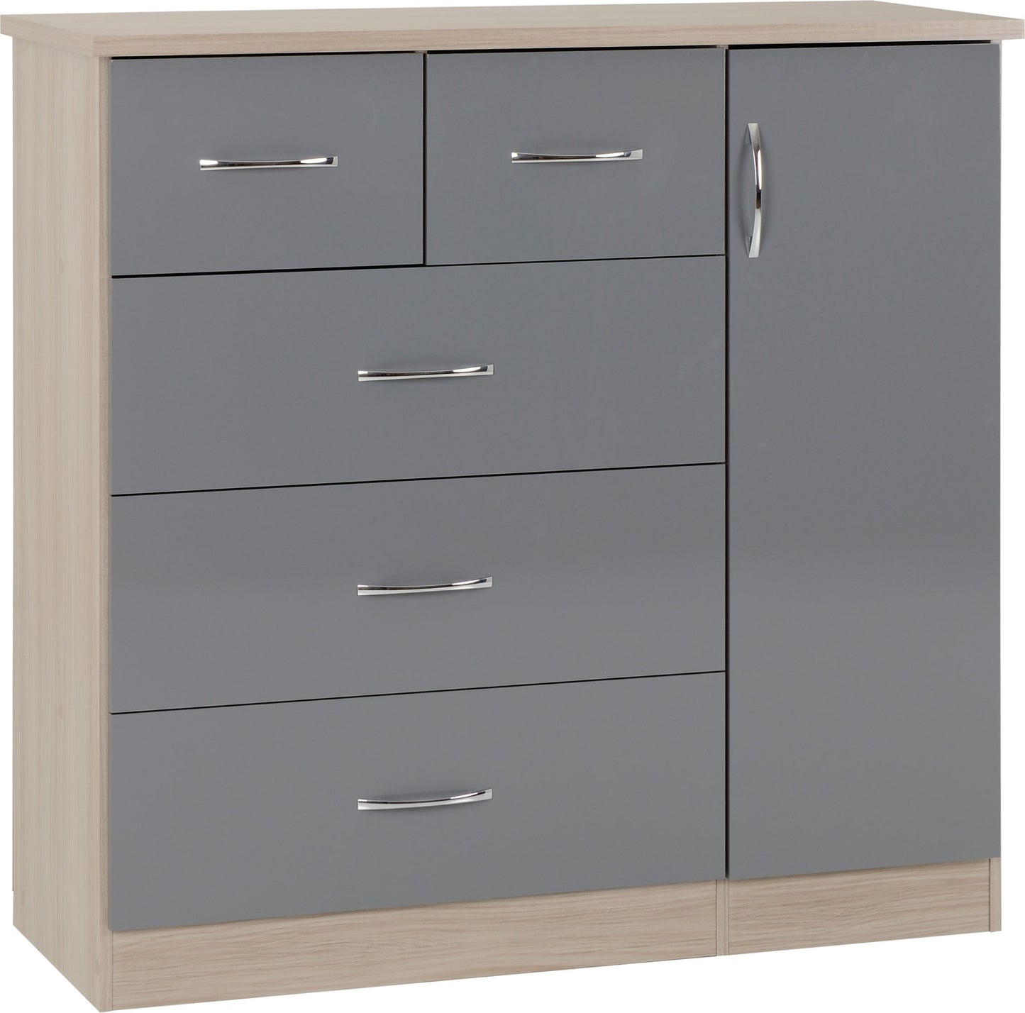 Nevada 5 Drawer Low Wardrobe