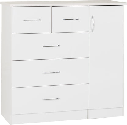 Nevada 5 Drawer Low Wardrobe