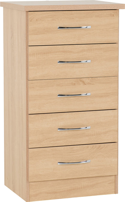 Nevada 5 Drawer Narrow Chest