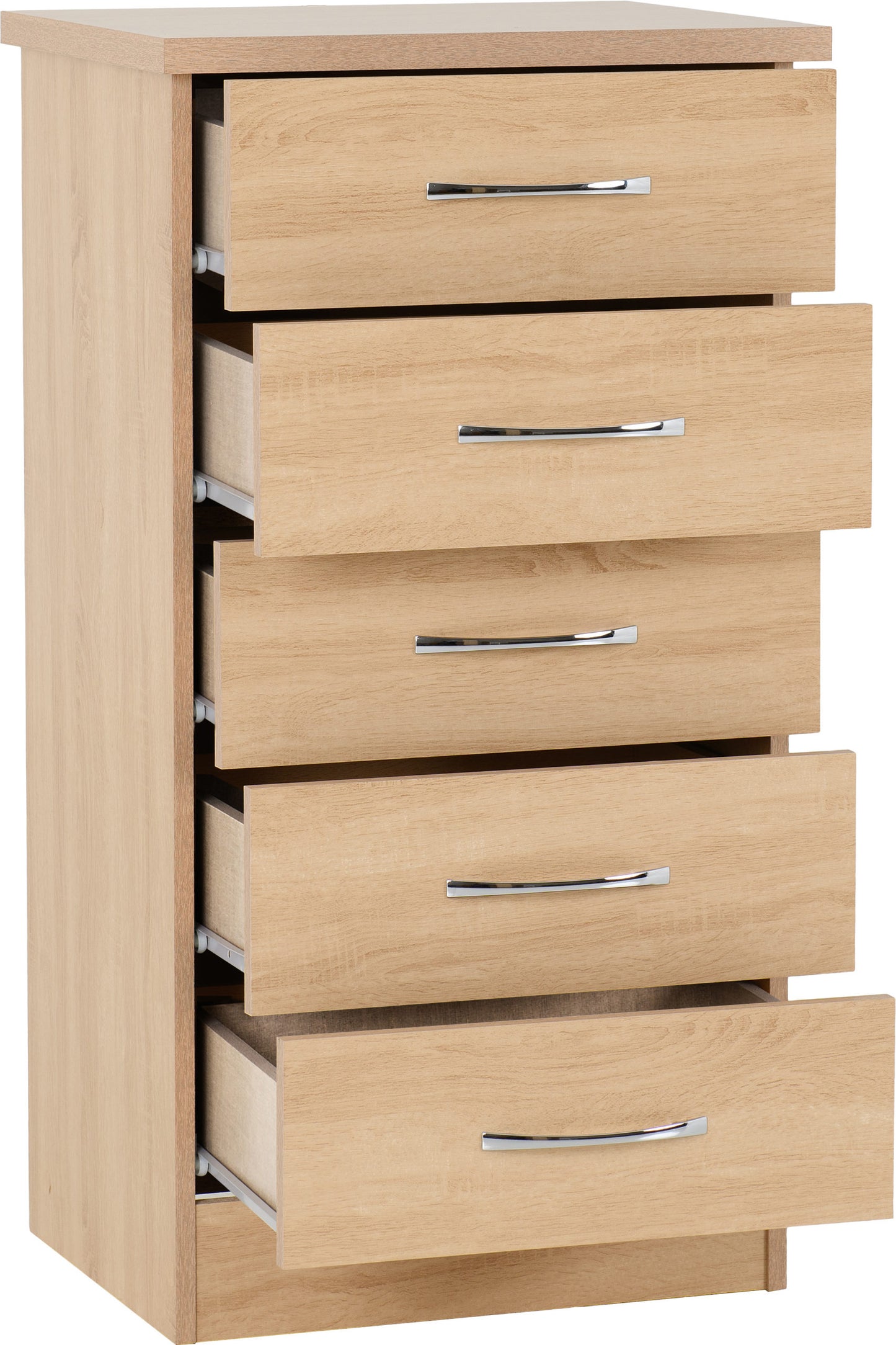 Nevada 5 Drawer Narrow Chest