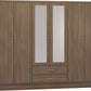 Nevada 6 Door 2 Drawer Mirrored Wardrobe