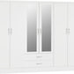 Nevada 6 Door 2 Drawer Mirrored Wardrobe