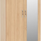 Nevada Mirrored 2 Door 1 Drawer Wardrobe