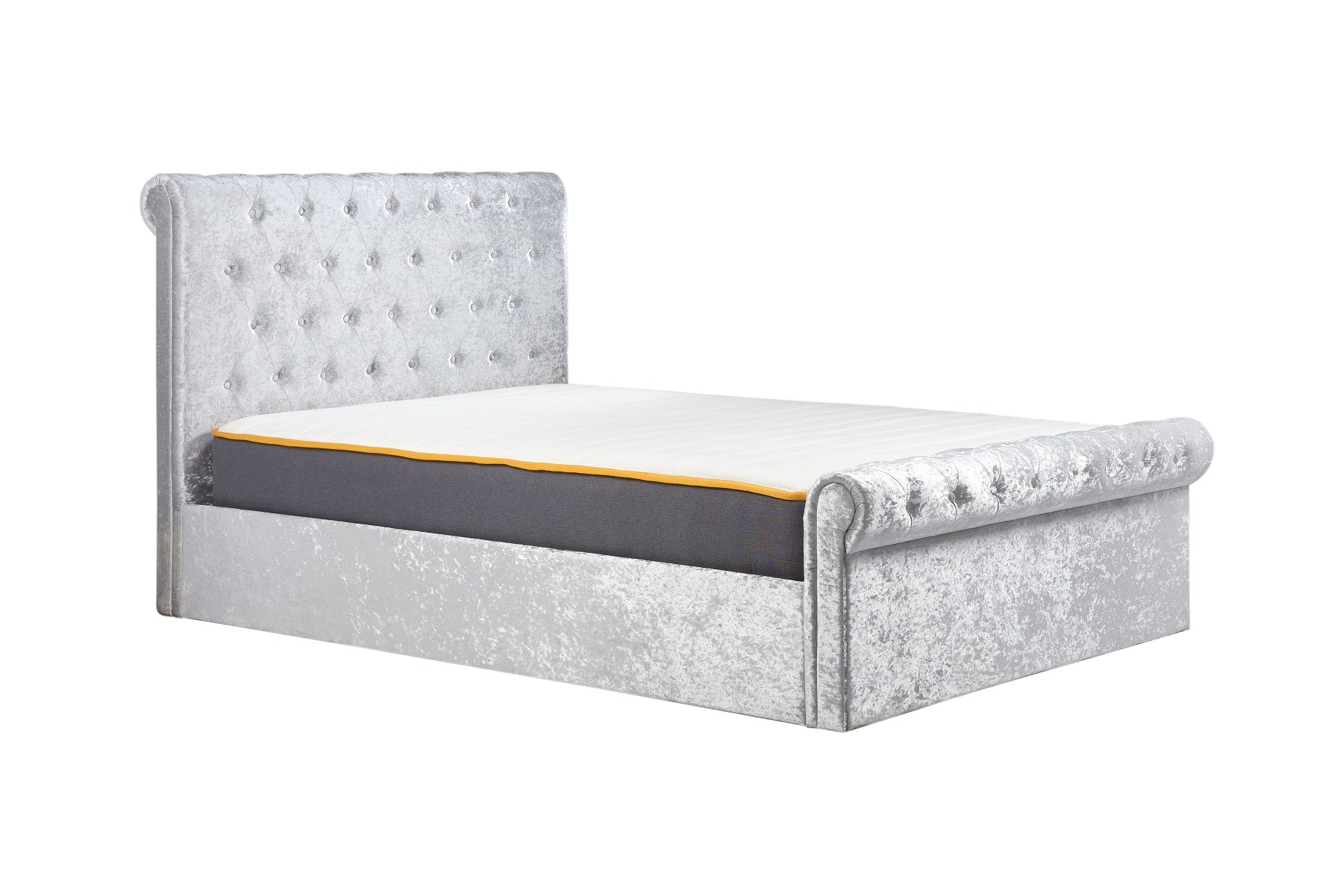 Velvet Ottoman Bed