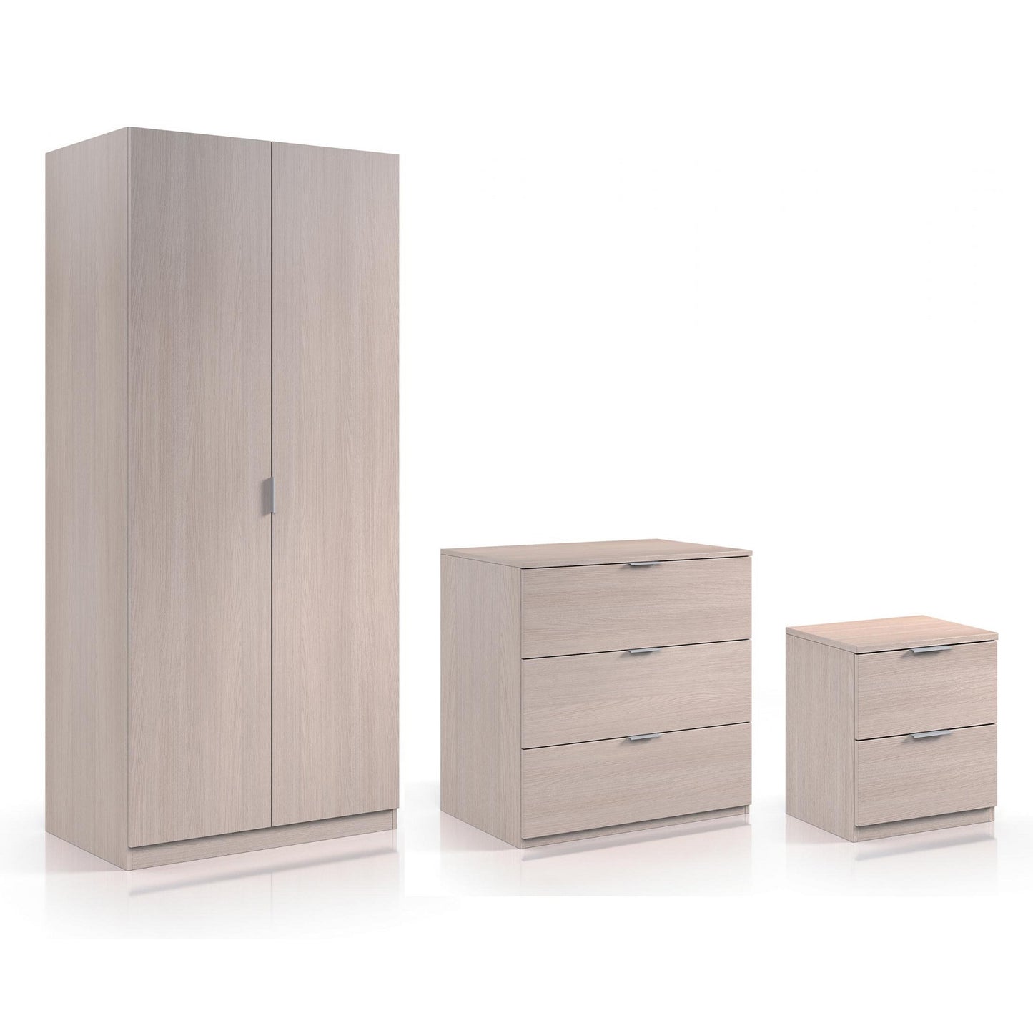 Wardrobe, Chest of Drawers and Bedside Unit