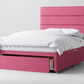 Divan Bed In Multiple Colours with End Drawer