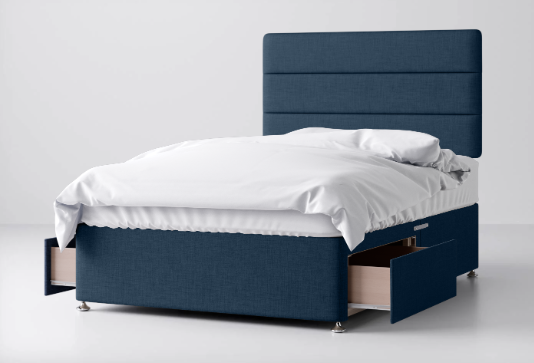 Divan Bed In Multiple Colours with 2 Drawers either Side