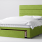 Divan Bed In Multiple Colours with End Drawer