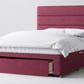 Divan Bed In Multiple Colours with End Drawer