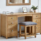 Mallory Twin Pedestal Dressing Table with Stool