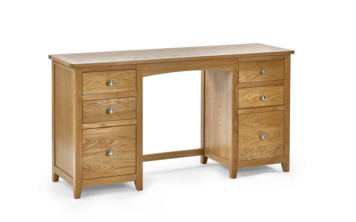 Mallory Twin Pedestal Dressing Table with Stool
