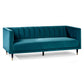 Salma Scalloped Back 3 Seater Sofa in Teal