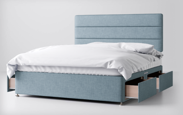 Divan Bed In Multiple Colours with 4 Drawers